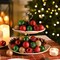 Small Christmas Ornaments Tree Decorations Set (Red Green Gold)